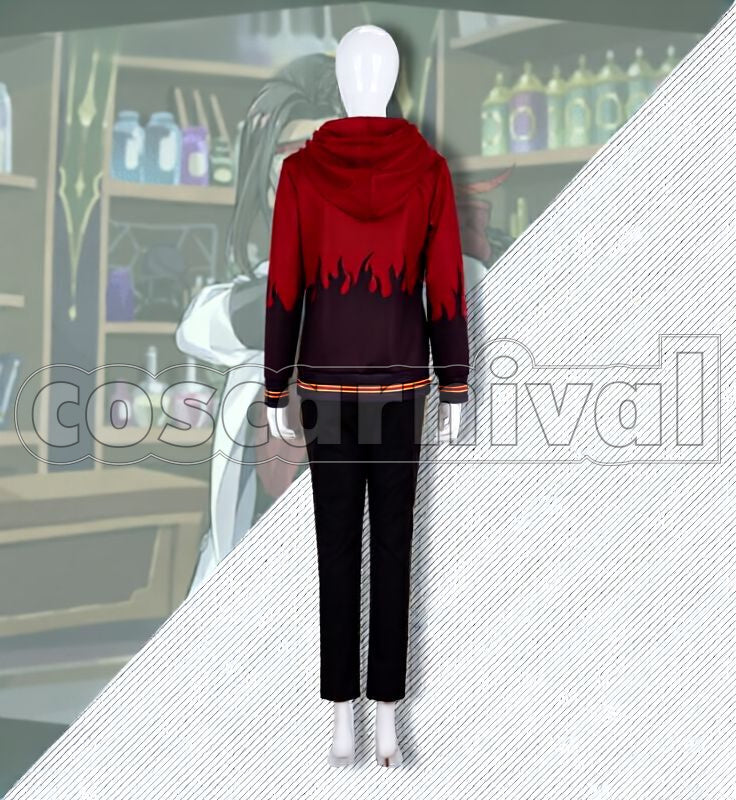 Viper Lab Coat Cosplay cosplay costume from Disney Twisted-Wonderland Jamil, back view 2