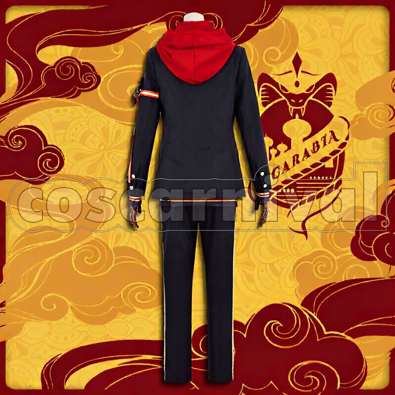 Viper Scarabia School Uniform Cosplay cosplay costume from Disney Twisted-Wonderland Jamil, back view 1