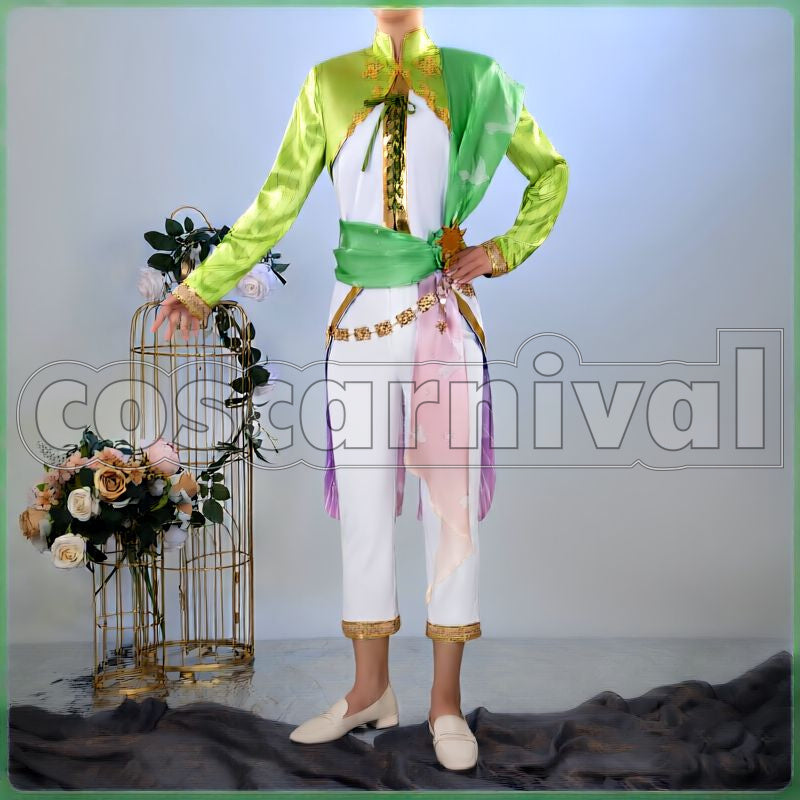 Al-Asim Night Sky's Chiffon Cosplay cosplay costume from Disney Twisted-Wonderland Kalim, front view 2