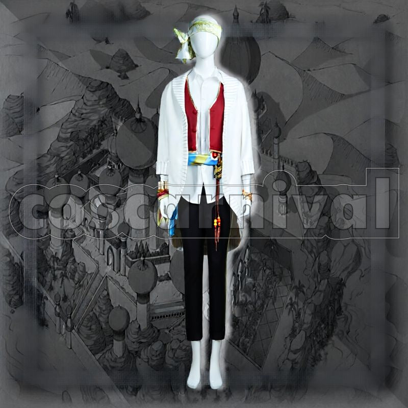 Al-Asim Scarabia School Uniform Cosplay cosplay costume from Disney Twisted-Wonderland Kalim, front view 2