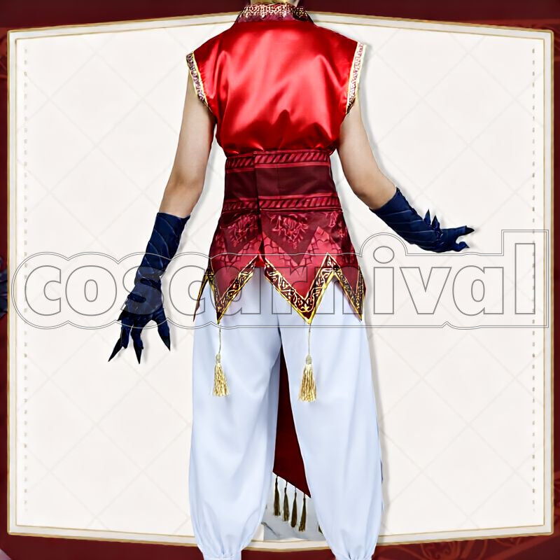 Al-Asim Scarabia Werewolf Cosplay cosplay costume from Disney Twisted-Wonderland Kalim, back view