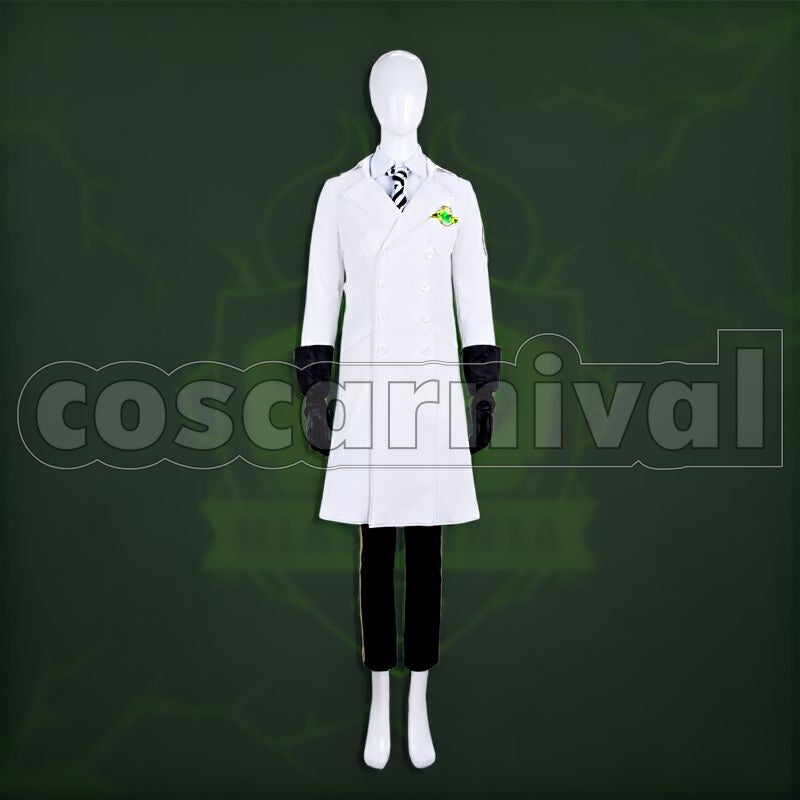 Draconia Lab Coat Cosplay cosplay costume from Disney Twisted-Wonderland Malleus, front view 2