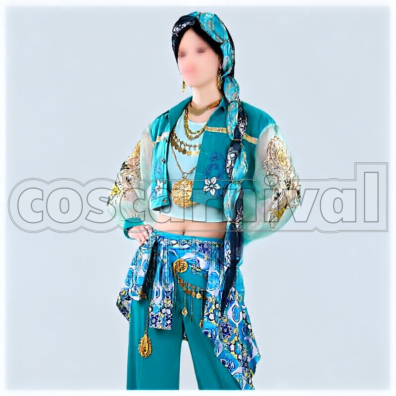 Tealrajah Dunasmina Cosplay cosplay costume from Disney Twisted-Wonderland Minajael, front view 1