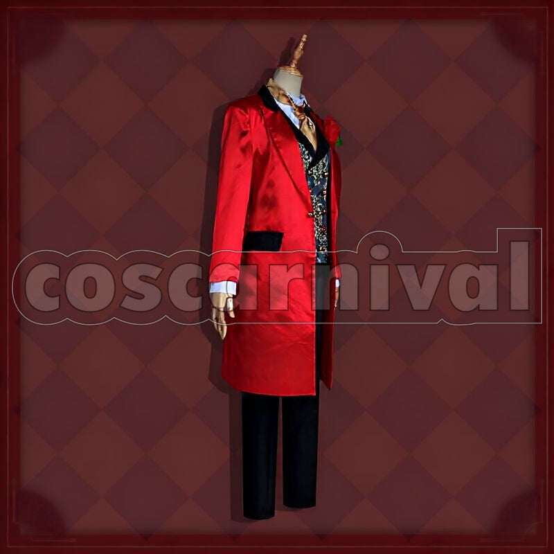 Rosehearts Heartslabyul Suitor Suit Cosplay cosplay costume from Disney Twisted-Wonderland Riddle, side view 1