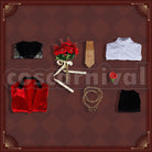 Rosehearts Heartslabyul Suitor Suit Cosplay cosplay costume from Disney Twisted-Wonderland Riddle, set view