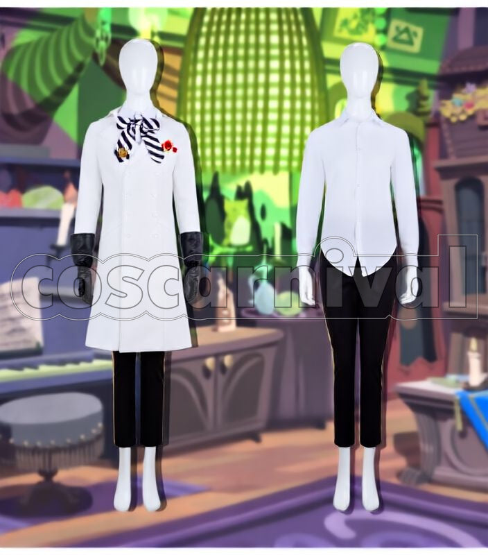 Rosehearts Lab Coat Cosplay cosplay costume from Disney Twisted-Wonderland Riddle, front view 2