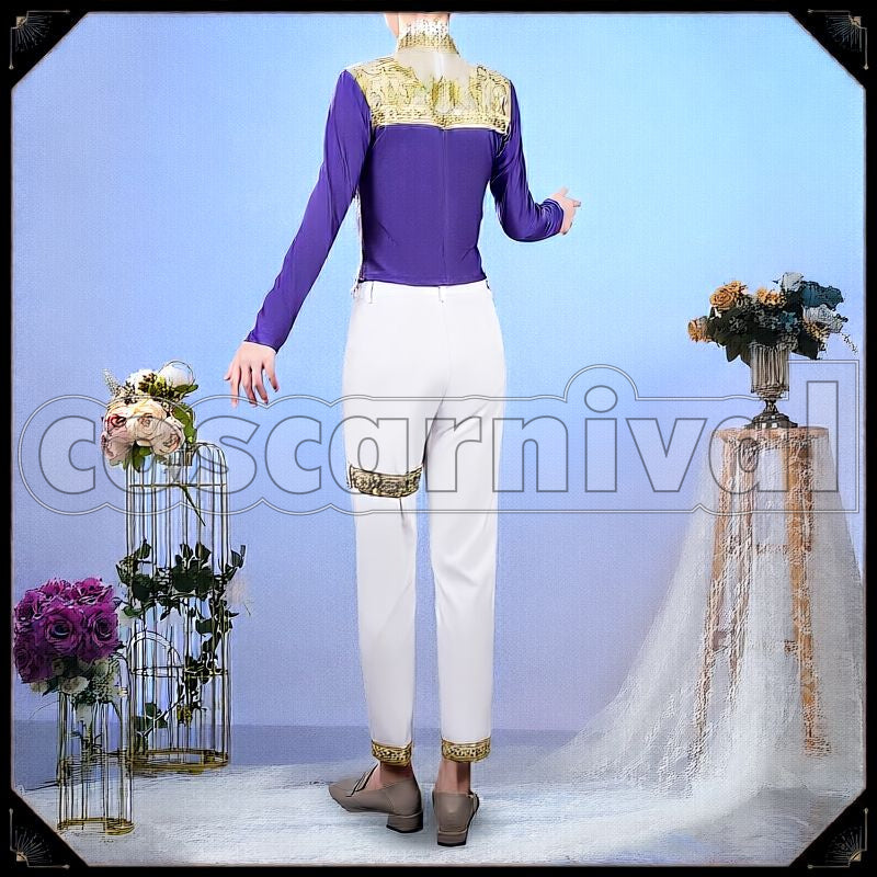 Rosehearts Night Sky's Chiffon Cosplay cosplay costume from Disney Twisted-Wonderland Riddle, back view 1