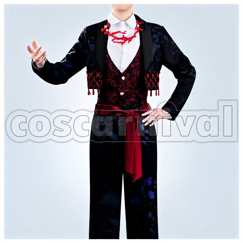 Rosehearts Shore's Celebration Cosplay cosplay costume from Disney Twisted-Wonderland Riddle, front view 1
