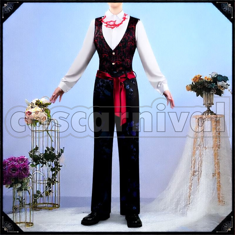 Rosehearts Shore's Celebration Cosplay cosplay costume from Disney Twisted-Wonderland Riddle, front view 3