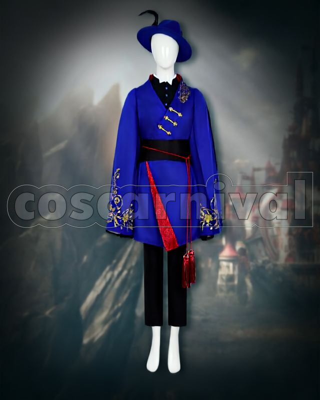 Hunt Pomefiore Dorm Uniform Cosplay cosplay costume from Disney Twisted-Wonderland Rook, front view 2