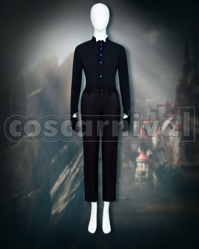 Hunt Pomefiore Dorm Uniform Cosplay cosplay costume from Disney Twisted-Wonderland Rook, front view 5