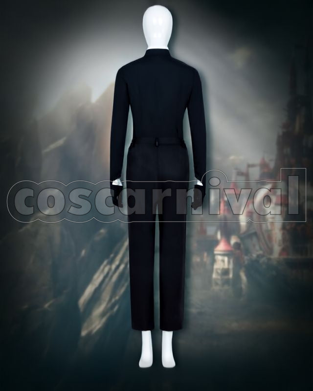 Hunt Pomefiore Dorm Uniform Cosplay cosplay costume from Disney Twisted-Wonderland Rook, back view 2