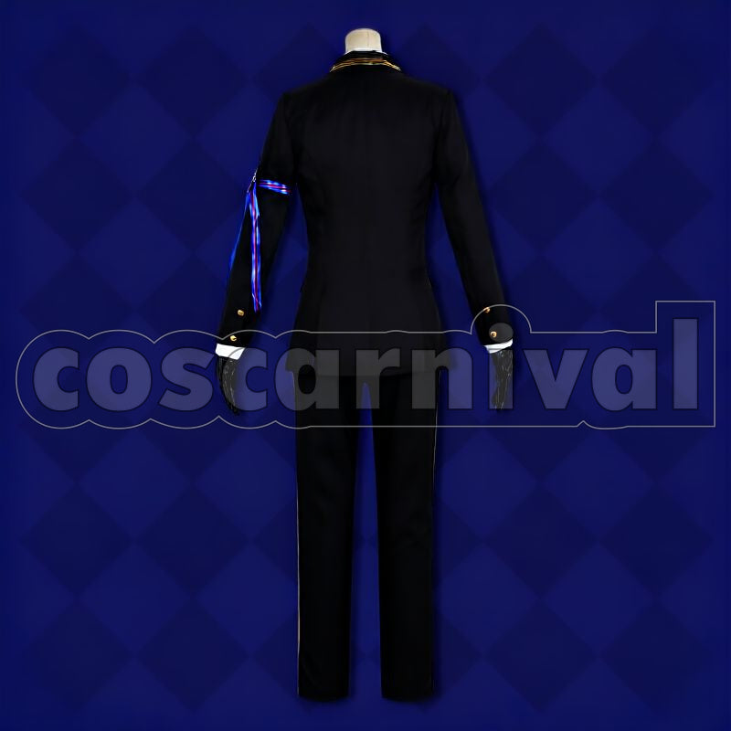 Hunt Pomefiore School Uniform Cosplay cosplay costume from Disney Twisted-Wonderland Rook, back view