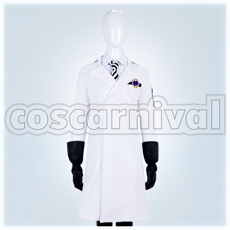 Bucchi, Rook Hunt Lab Coat Cosplay cosplay costume from Disney Twisted-Wonderland Ruggie, front view 1
