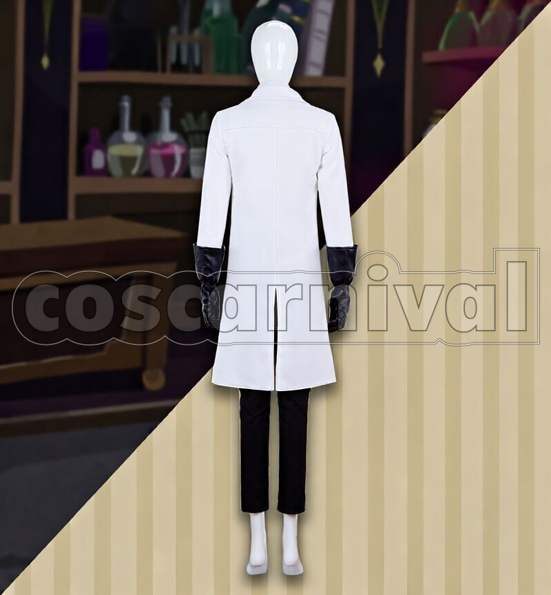 Bucchi, Rook Hunt Lab Coat Cosplay cosplay costume from Disney Twisted-Wonderland Ruggie, back view 2