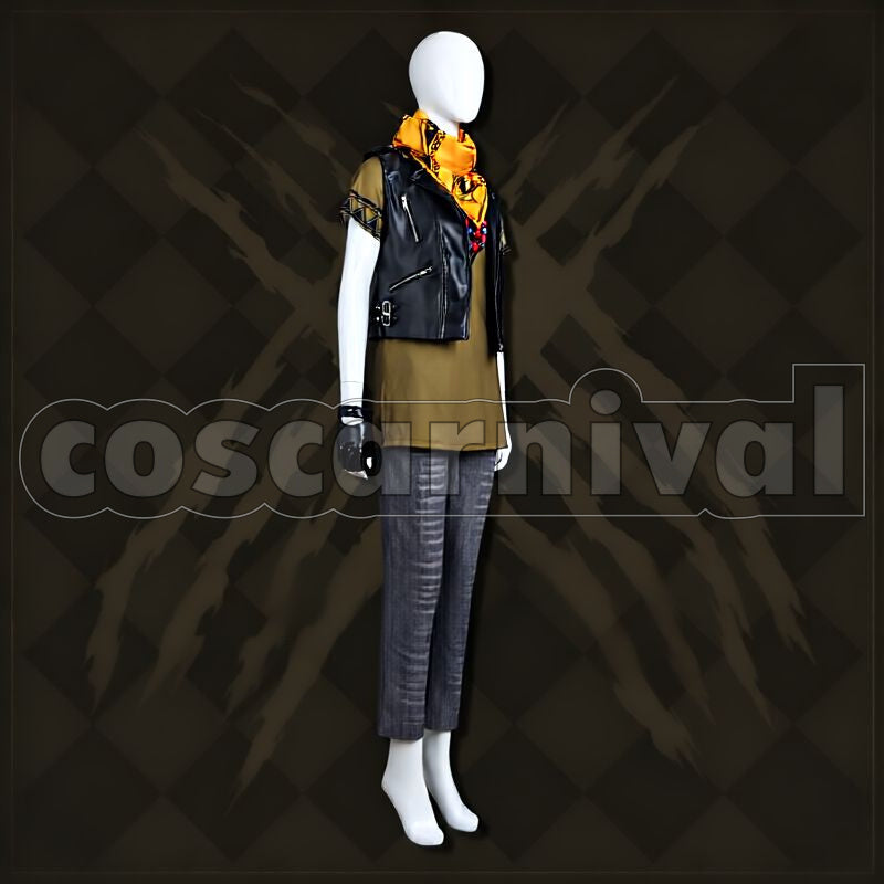 Bucchi Savanaclaw Dorm Uniform Cosplay cosplay costume from Disney Twisted-Wonderland Ruggie, side view 1