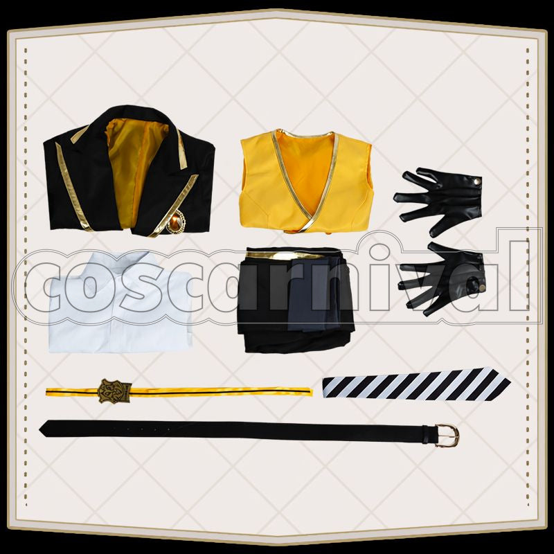 Bucchi Savanaclaw School Uniform Cosplay cosplay costume from Disney Twisted-Wonderland Ruggie, set view