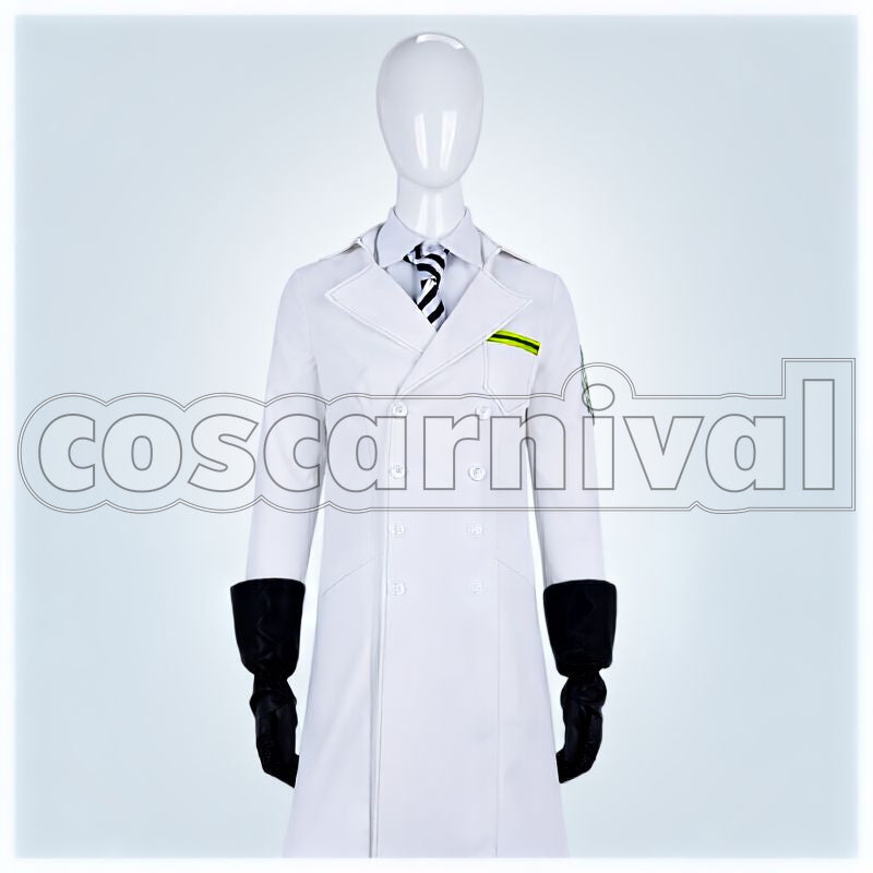 Zigvolt Lab Coat Cosplay cosplay costume from Disney Twisted-Wonderland Sebek, front view 1