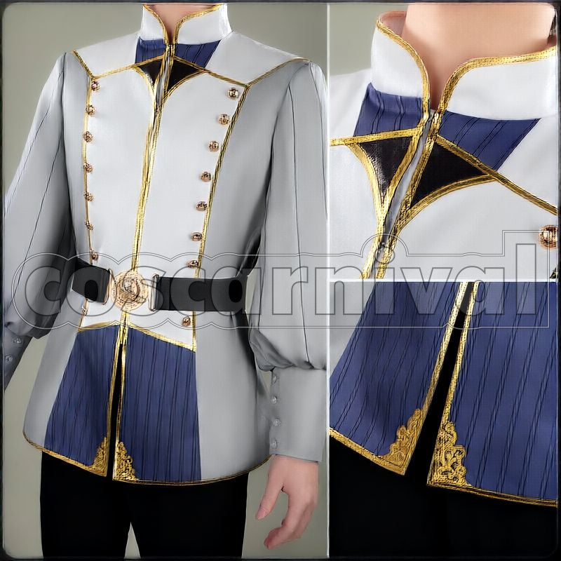 Dawn Armor Cosplay cosplay costume from Disney Twisted-Wonderland Silver, front view 6