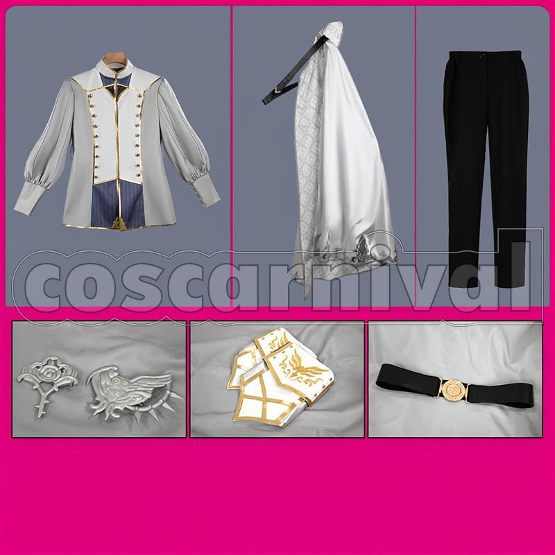Dawn Armor Cosplay cosplay costume from Disney Twisted-Wonderland Silver, set view