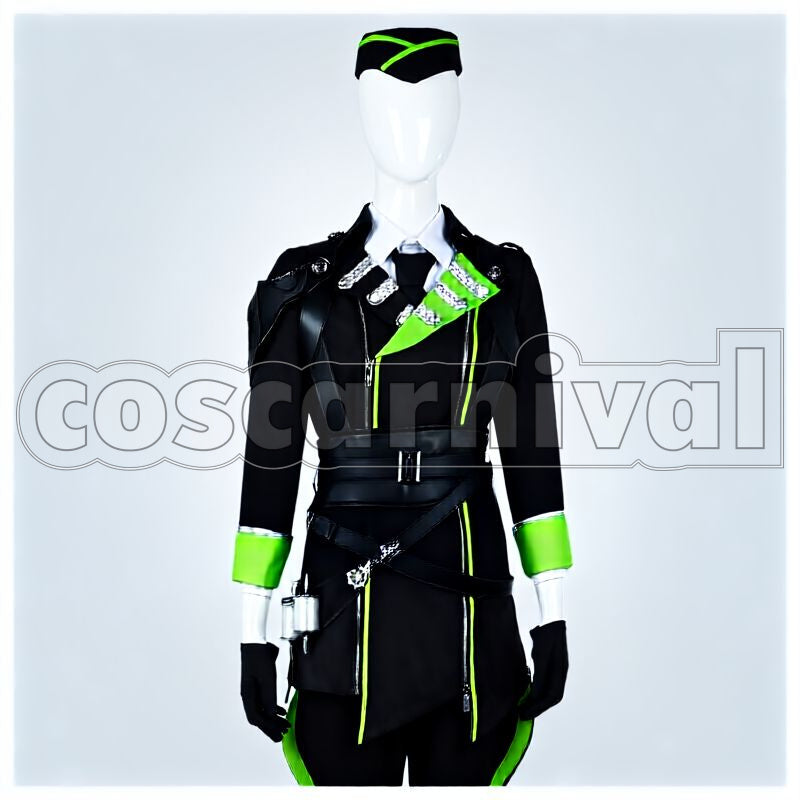 Sebek Zigvolt Diasomnia Dorm Uniform Cosplay cosplay costume from Disney Twisted-Wonderland Silver, front view 1
