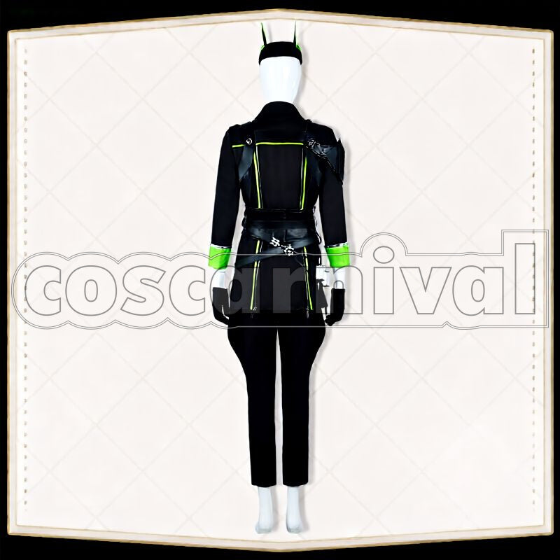 Sebek Zigvolt Diasomnia Dorm Uniform Cosplay cosplay costume from Disney Twisted-Wonderland Silver, back view 1