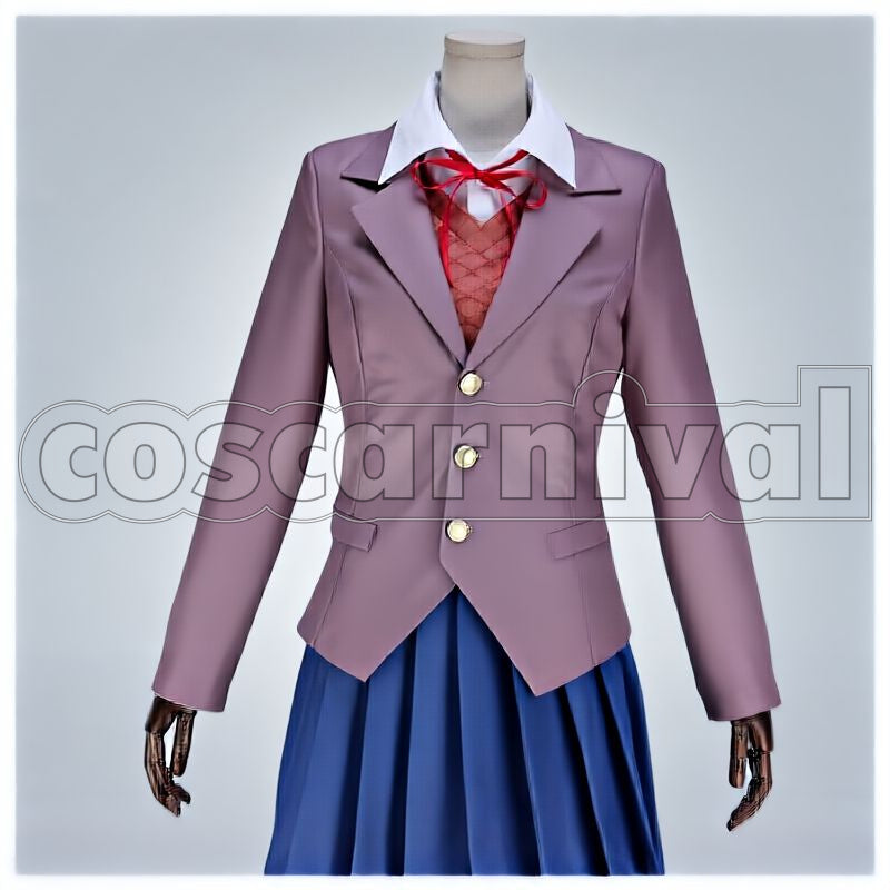 Literature Club! Natsuki, Yuri School Uniform Cosplay cosplay costume from Doki Doki, front view