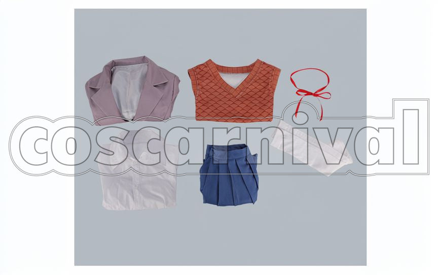 Literature Club! Natsuki, Yuri School Uniform Cosplay cosplay costume from Doki Doki, set view