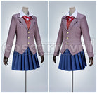 Literature Club! Sayori School Uniform Cosplay cosplay costume from Doki Doki, front view 3