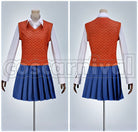 Literature Club! Sayori School Uniform Cosplay cosplay costume from Doki Doki, front view 4