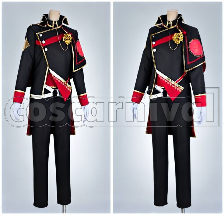 Adonis Otogari Invitation Black Blood Banquet Cosplay cosplay costume from Ensemble Stars!, front view 2