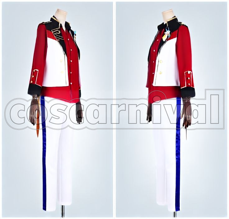 Akatsuki Kuro Kiryu 4th Anniversary Class Scout Cosplay cosplay costume from Ensemble Stars!, side view