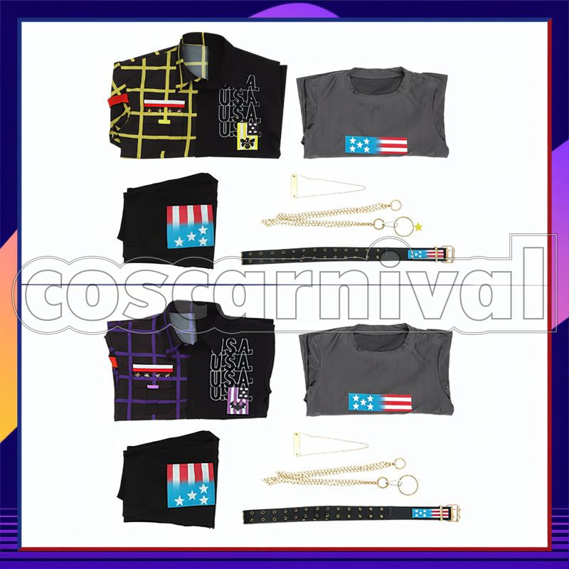 Crazy:B, UNDEAD 7th Anniversary U.S.A. Cover Live Outfit Cosplay cosplay costume from Ensemble Stars!!, set view