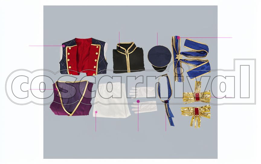 Eccentric Rei Sakuma Five Oddballs Cosplay cosplay costume from Ensemble Stars!, set view