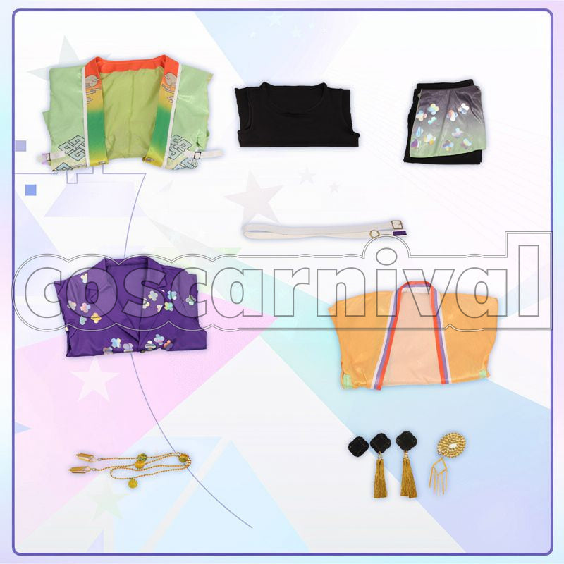 Hiyori Tomoe, Tatsumi Kazehaya, Hokuto Hidaka, Arashi Narukami, Kanata Shinkai Moonlight Disco Cosplay cosplay costume from Ensemble Stars!!, set view 4