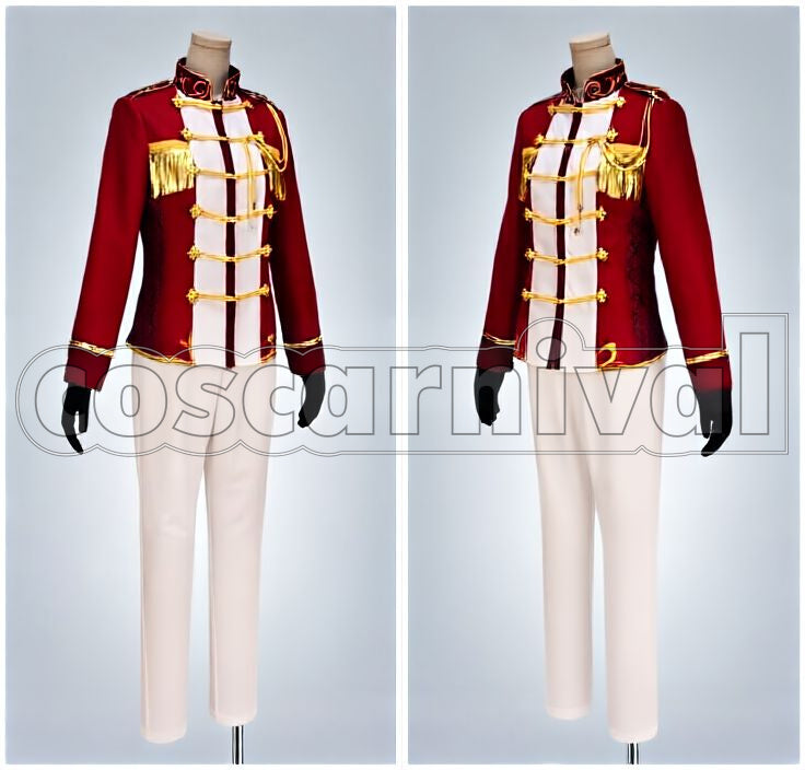 Izumi Sena, Ritsu Sakuma, Arashi Narukami Melty Sweetly Unraveling Chocolat Festival Cosplay cosplay costume from Ensemble Stars!, front view 2