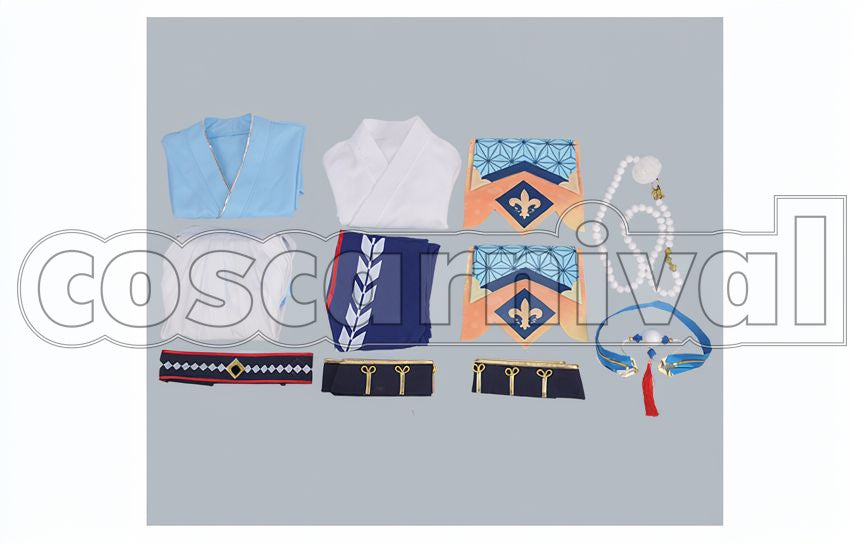 Izumi Sena, Ritsu Sakuma, Leo Tsukinaga, Arashi Narukami Opening The Fortune Banquet Live Cosplay cosplay costume from Ensemble Stars!, set view