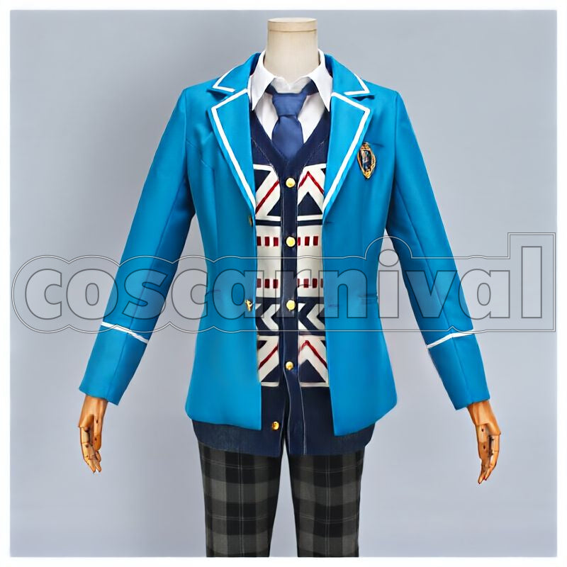 Makoto Yuuki Yumenosaki Academy School Uniform Necktie 3-Color Set Cosplay cosplay costume from Ensemble Stars!, color set 5044 front view 1