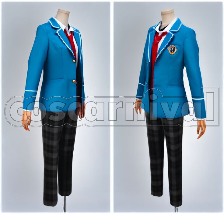 Mitsuru Tenma Yumenosaki Academy School Uniform Necktie 3-Color Set Cosplay cosplay costume from Ensemble Stars!, color set 5006 front view 2