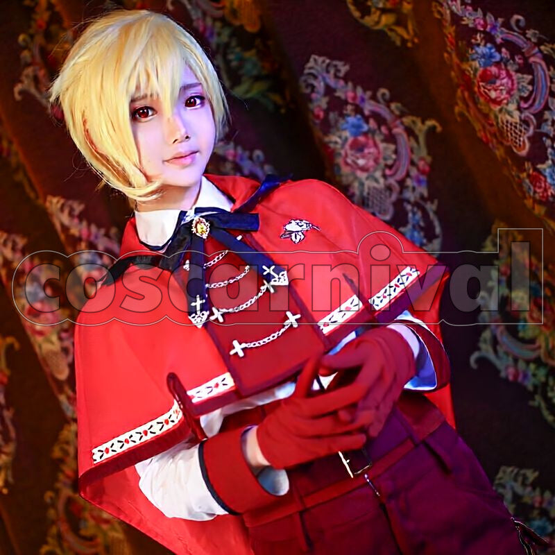 Nazuna Nito The Wolf and Red Riding Hood Red Riding Hood Costume Cosplay cosplay costume from Ensemble Stars!, front view 1