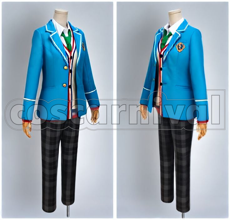 Nazuna Nito Yumenosaki Academy School Uniform Necktie 3-Color Set Cosplay cosplay costume from Ensemble Stars!, color set 5122 front view 2