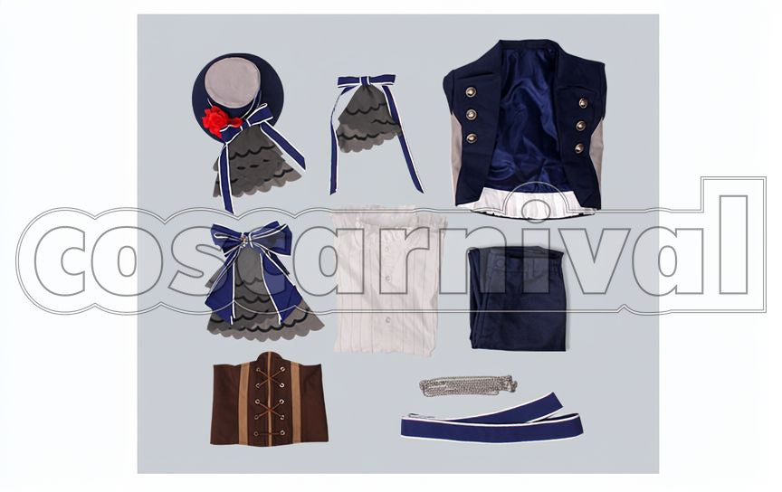 Ritsu Sakuma Raising Curtains! Dark Night Halloween Cosplay cosplay costume from Ensemble Stars!, set view