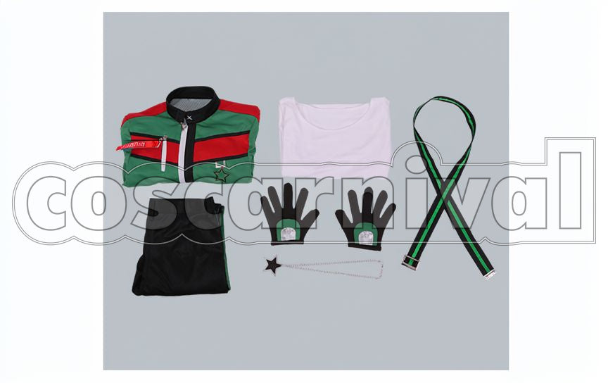 RYUSEITAI Midori Takamine School Festival The Scramble of a Startup Hero Cosplay cosplay costume from Ensemble Stars!, set view