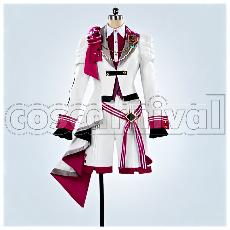 Special for Princess! Esu Sagiri, Kanna Natsu, Fuyume Hanamura, Raika Hojo Melted Heart＊Snow White of Memories Cosplay cosplay costume from Ensemble Stars!!, front view 1