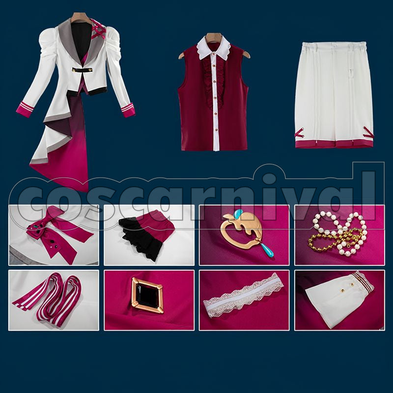 Special for Princess! Esu Sagiri, Kanna Natsu, Fuyume Hanamura, Raika Hojo Melted Heart＊Snow White of Memories Cosplay cosplay costume from Ensemble Stars!!, set view