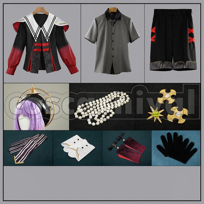 Tomoya Mashiro, Fuyume Hanamura SHUFFLE×The Fallen Angels' Banquet Cosplay cosplay costume from Ensemble Stars!!, set view