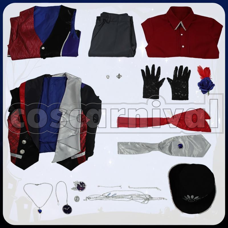 Tsukasa Suou, Leo Tsukinaga, Ritsu Sakuma, Arashi Narukami One Drop＊The Special Mad Party Cosplay cosplay costume from Ensemble Stars!, set view