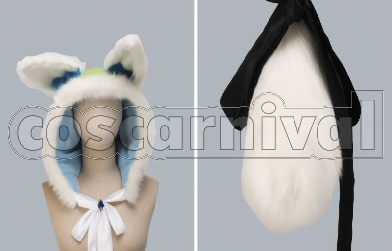 Tsumugi Aoba White Easter Cosplay cosplay costume from Ensemble Stars!, accessory set view