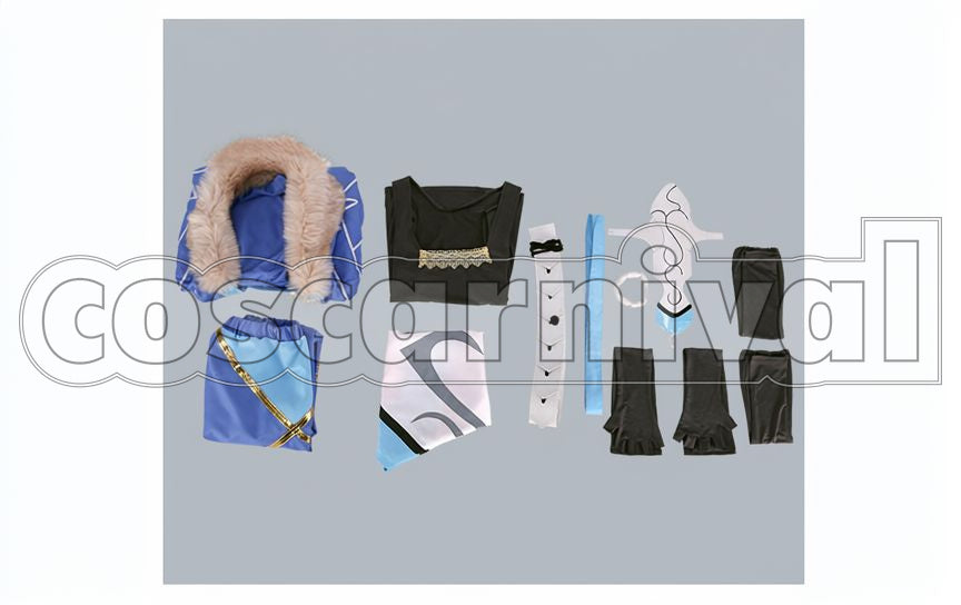 Cú Chulainn Caster 2nd Ascension Cosplay cosplay costume from Fate/Grand Order, set view