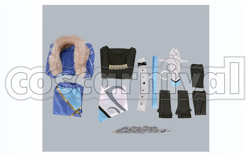 Cú Chulainn Caster Final Ascension Cosplay cosplay costume from Fate/Grand Order, set view